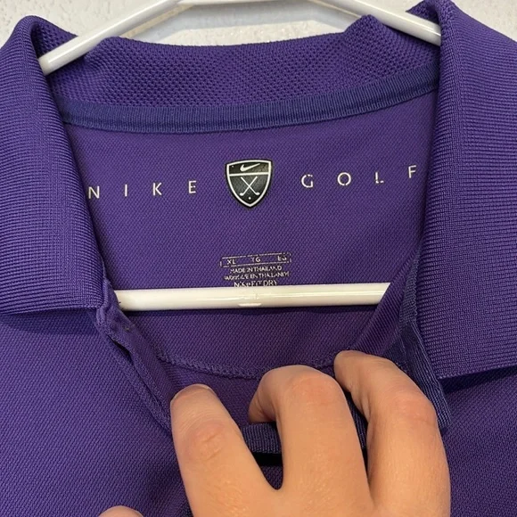 Nike Golf Purple Performance Short Sleeve Polo Shirt XL - Picture 3 of 7